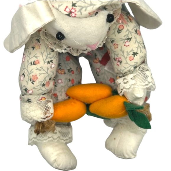 Vtg 70s SPRINGWATER COOKIE CO Primitive Bunny Rabbit Shelf Sitter Easter Nursery - Picture 3 of 10